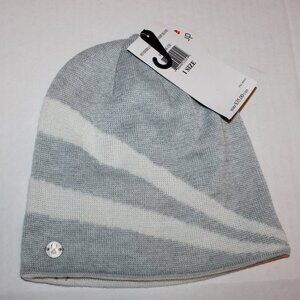 Spyder Gray White Reversible Beanie NWT